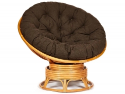 Кресло-качалка Papasan w 23/01 B с подушкой Honey, ткань Коричневый