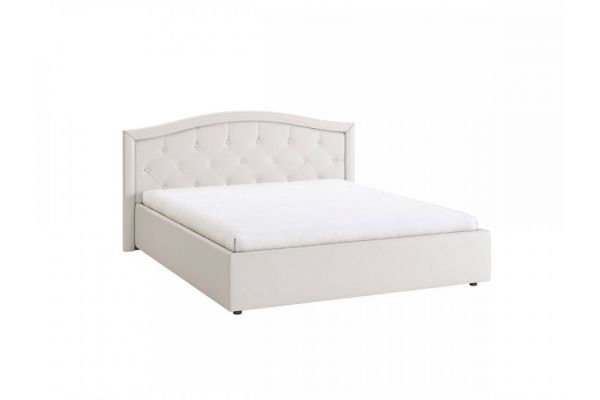 Кровать мягкая 1400 Верона экокожа белая