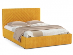 Кровать Гамма 1600 с основанием велюр тенерифе куркума
