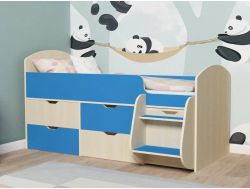 Кровать Малыш-7 Дуб-Голубой
