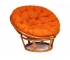 Кресло Papasan 23/01 W с подушкой Cognac, ткань Оранжевый