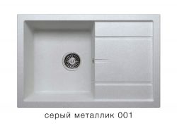 Кухонная мойка Tolero R-112 Серый металлик 001