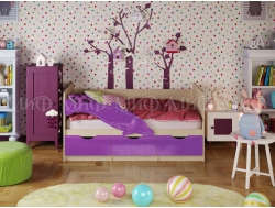 Кровать Дельфин №1 Фиолетовый металлик
