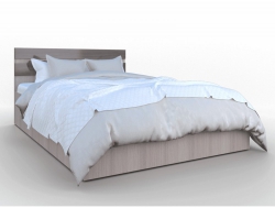 Кровать Трио 1600 ортопед с опорами Серебряный орех