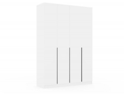 Шкаф Монблан New распашной 1600 4-х дверный Белый Шагрень